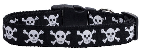 Skulls Nylon Dog Collar Xs