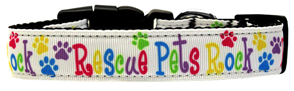 Rescue Pets Rock Nylon Dog Collar Medium