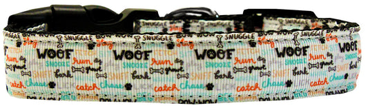 Woofs A Lot Nylon Dog Collar Large