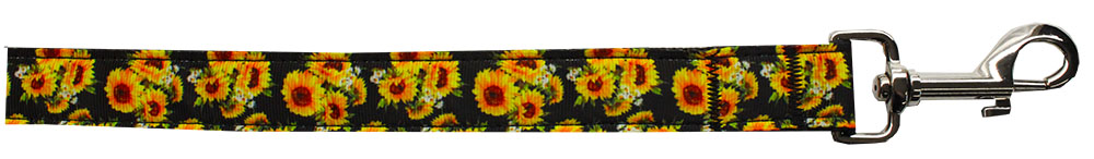 Sunflowers Nylon Pet Leash 1in By 4ft