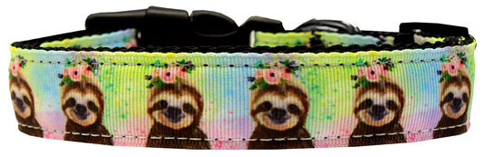 Pretty Baby Sloths Nylon Dog Collar Large