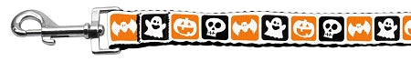 Classic Halloween Nylon Ribbon Leash 1 Inch Wide 4ft Long