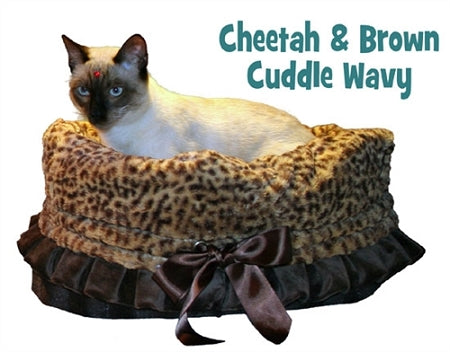 Cheetah Reversible Snuggle Bugs Pet Bed, Bag, And Car Seat In One