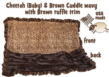 Brown Cheetah 1-2 Size  pet Blanket