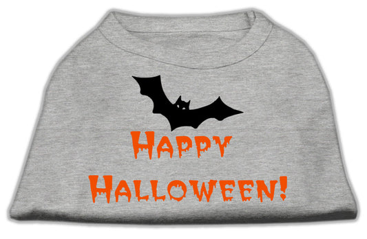 Happy Halloween Screen Print Shirts Grey M