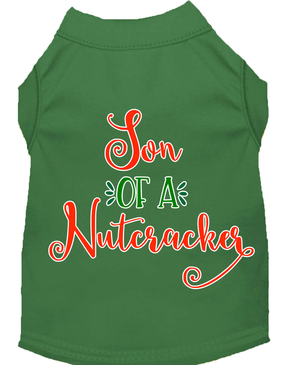 Son Of A Nutcracker Screen Print Dog Shirt Green Xl