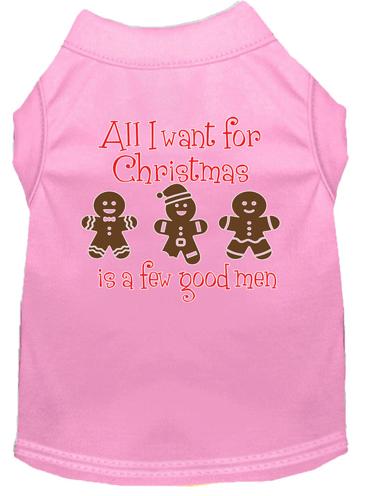 All I Want Is A Few Good Men Screen Print Dog Shirt Light Pink Sm