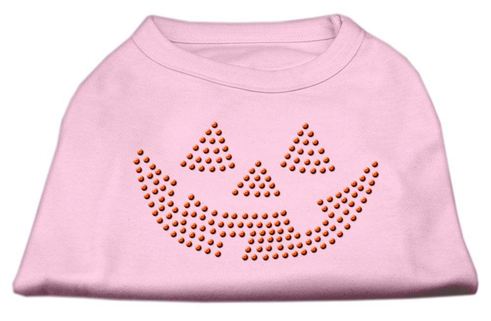 Jack O' Lantern Rhinestone Shirts Light Pink S