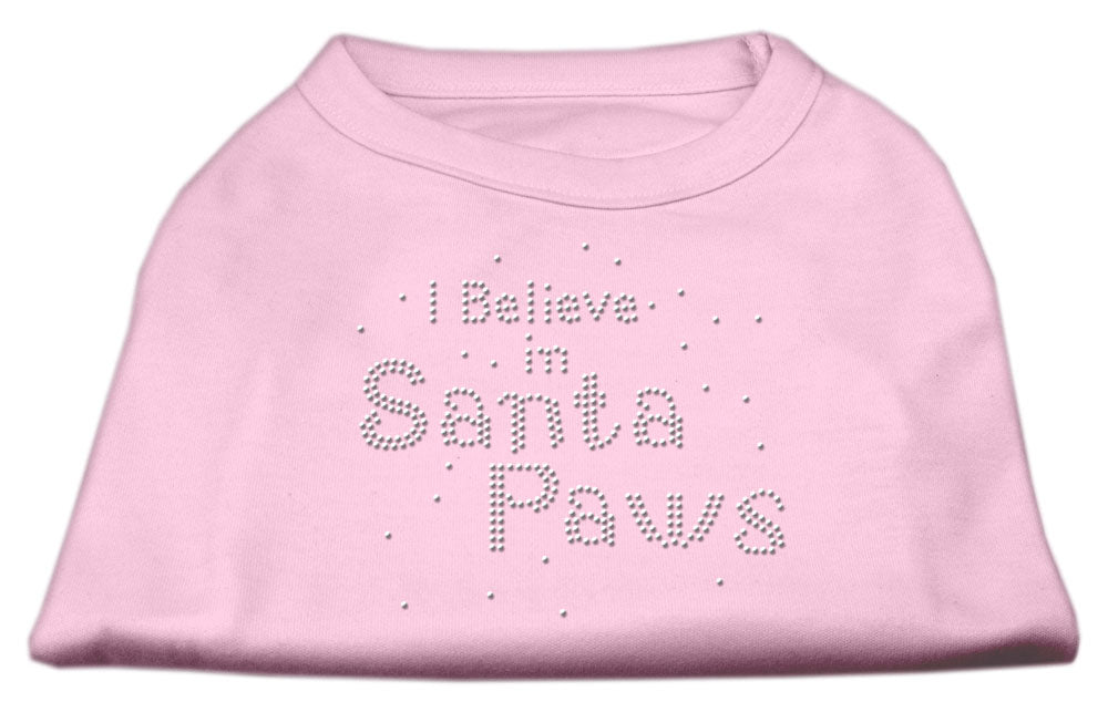 I Believe In Santa Paws Shirt Light Pink Xl