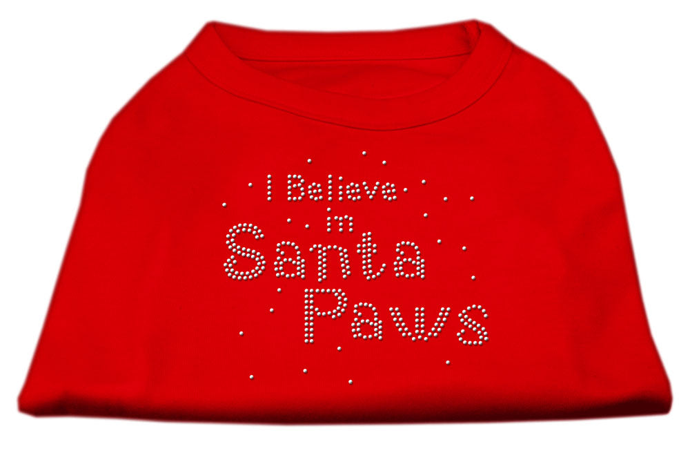 I Believe In Santa Paws Shirt Red Xs