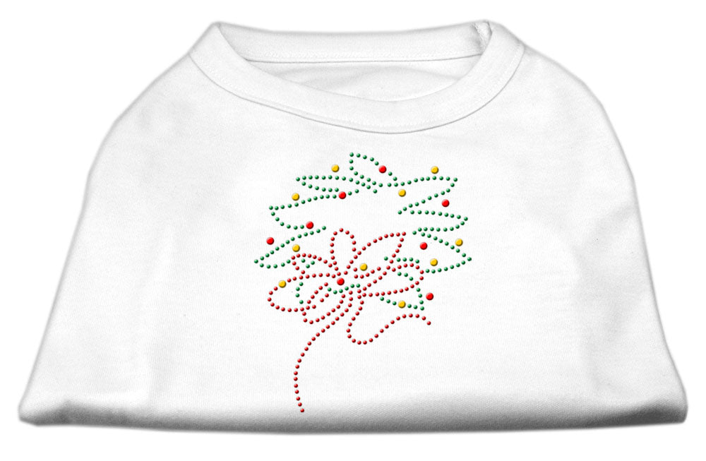 Christmas Wreath Rhinestone Shirt White M