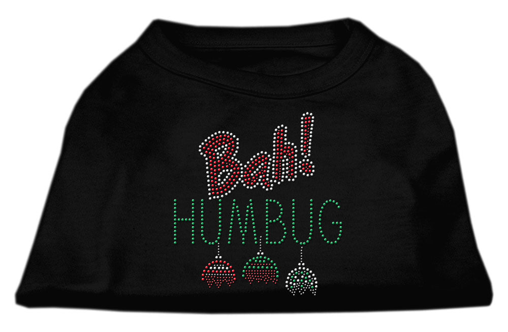 Bah Humbug Rhinestone Dog Shirt Black Xxl