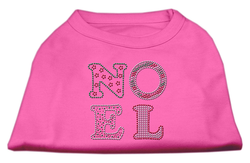 Noel Rhinestone Dog Shirt Bright Pink Xs