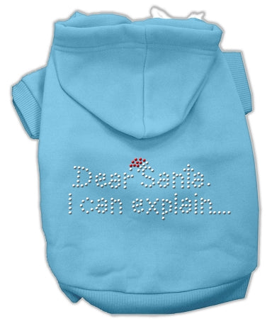 Dear Santa I Can Explain Hoodies Baby Blue L