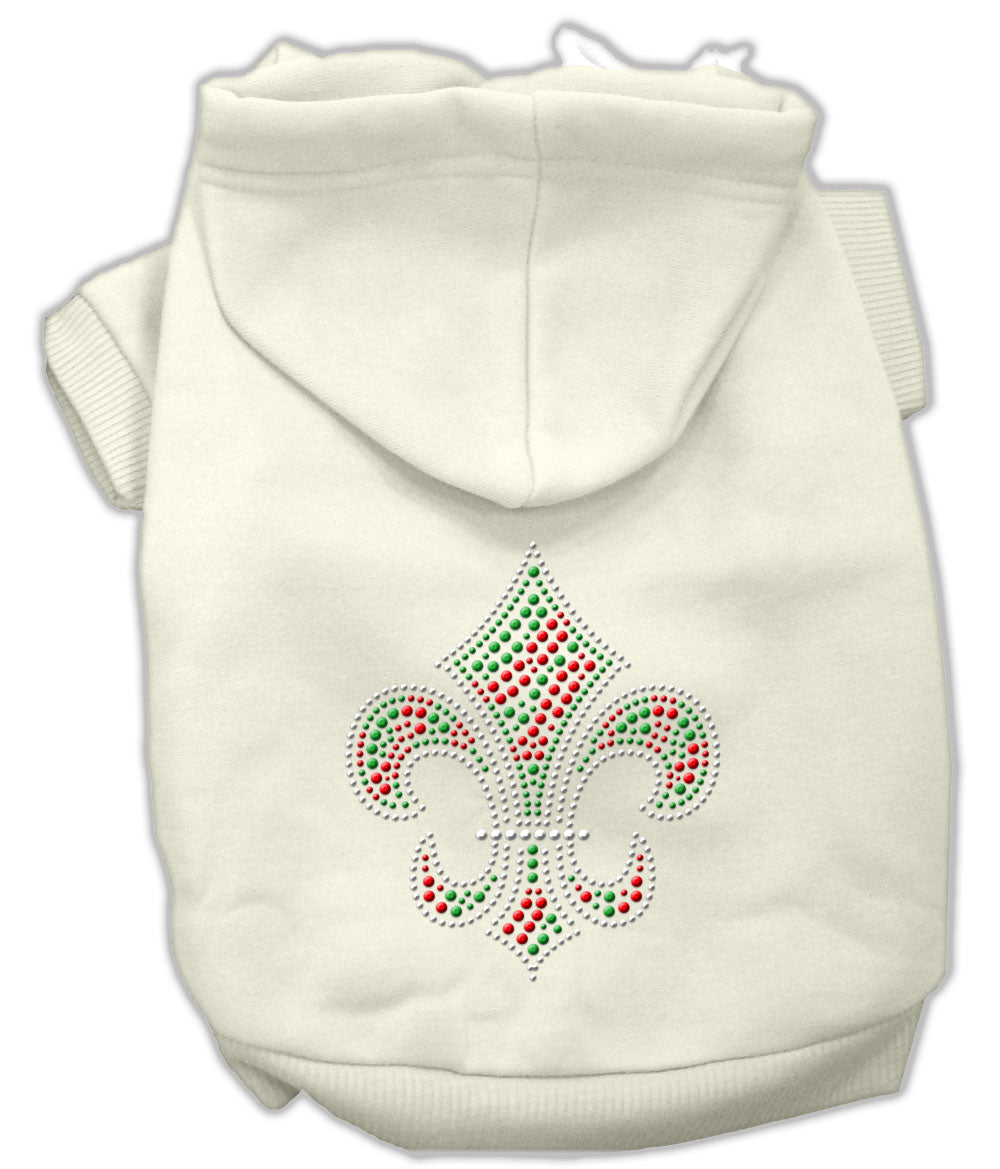 Holiday Fleur De Lis Hoodies Cream Xxl