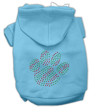 Holiday Paw Hoodies Baby Blue Xl