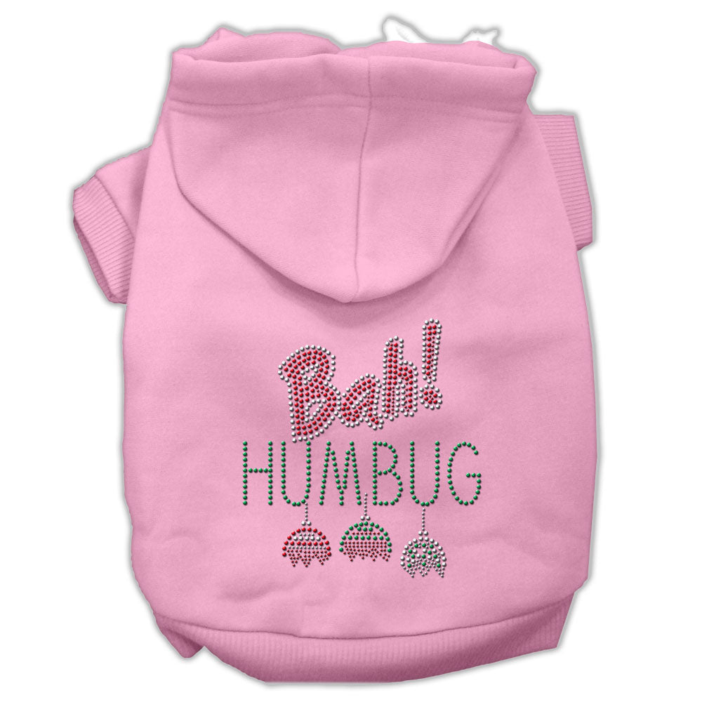 Bah Humbug Rhinestone Hoodies Pink S