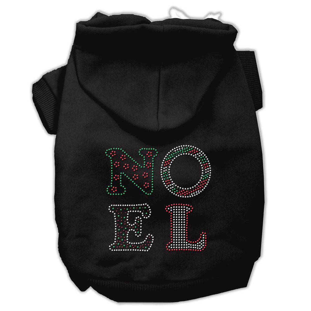 Noel Rhinestone Hoodies Black M