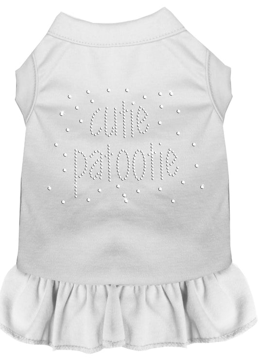 Rhinestone Cutie Patootie Dress White Xl