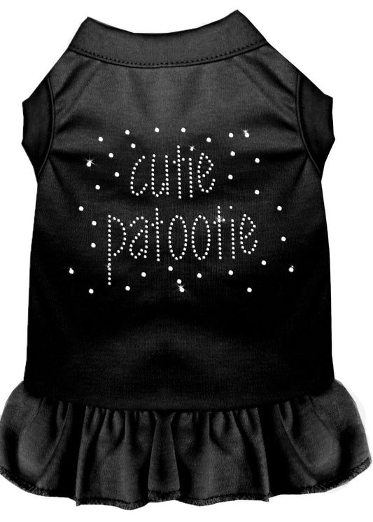 Rhinestone Cutie Patootie Dress Black Xs