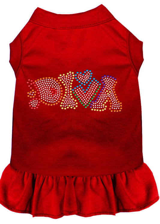 Technicolor Diva Rhinestone Pet Dress Red Lg