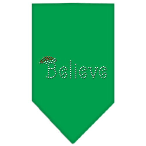 Believe Rhinestone Bandana Emerald Green Large