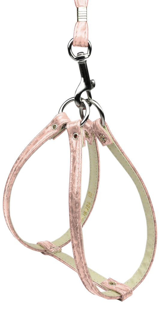 Faux Snake Skin Step In Harness Pink 12