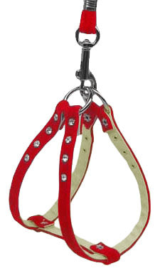 Velvet Step-in Harness Red Vl 16