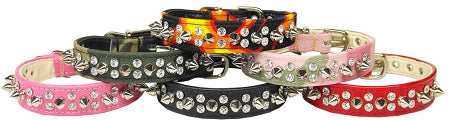 Double Crystal And Spike Collar Flame 12